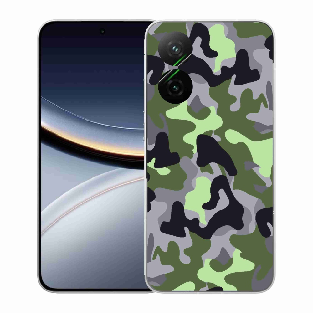 Gelový kryt mmCase na Xiaomi Poco F7 5G - maskáčový vzor 7