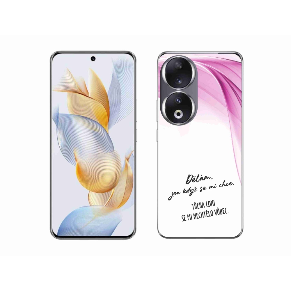 Gelový kryt mmCase na Honor 90 - vtipný text 12 bílé pozadí