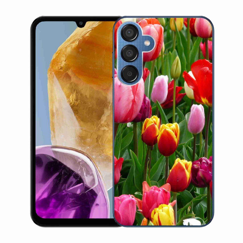 Gelový kryt mmCase na Samsung Galaxy M15 5G - tulipány