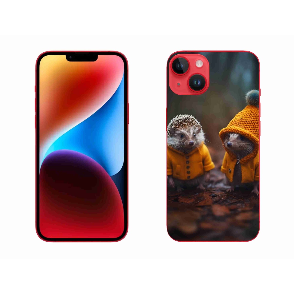Gelový kryt mmCase na iPhone 14 Plus - ježci