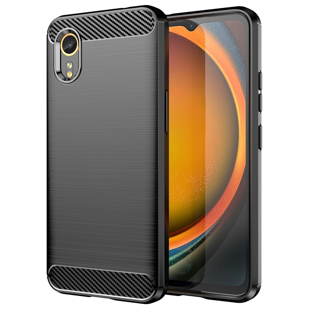 Carbon odolný gelový obal na Samsung Galaxy Xcover 7 - černý
