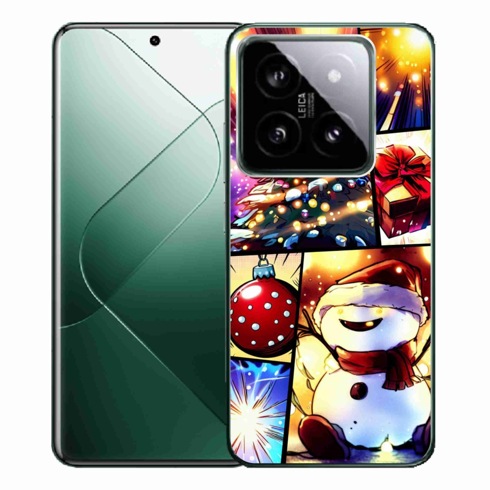 Gelový kryt mmCase na Xiaomi 14 Pro - vánoční motivy 1
