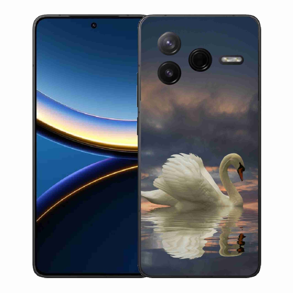 Gelový kryt mmCase na Xiaomi Poco F7 Pro - labuť