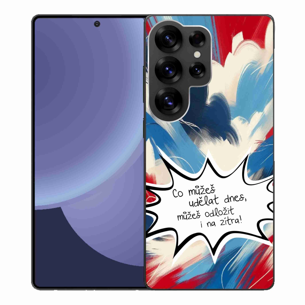 Gelový kryt mmCase na Samsung Galaxy S25 Ultra - vtipný text 9 bílé pozadí