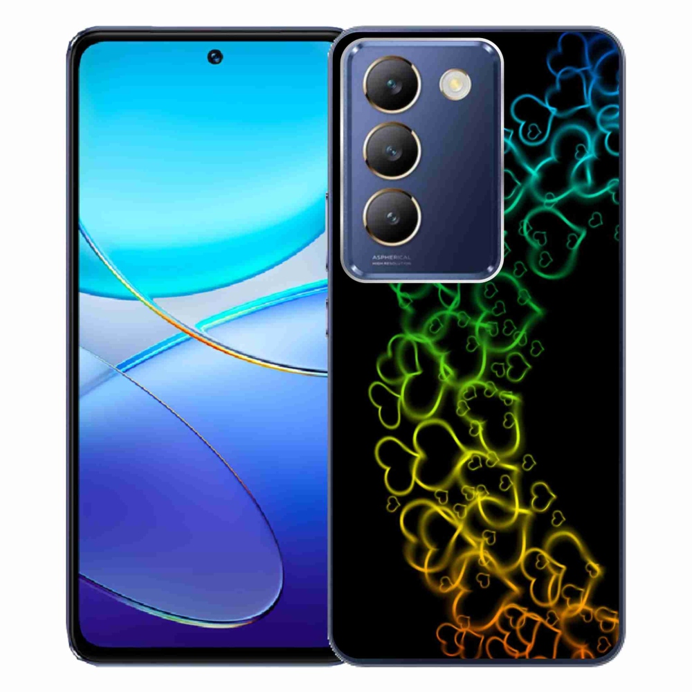 Gelový kryt mmCase na Vivo V40 SE 4G/5G - barevná srdíčka