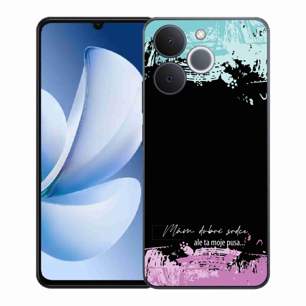 Gelový kryt mmCase na Realme Note 70T - vtipný text 3 černé pozadí