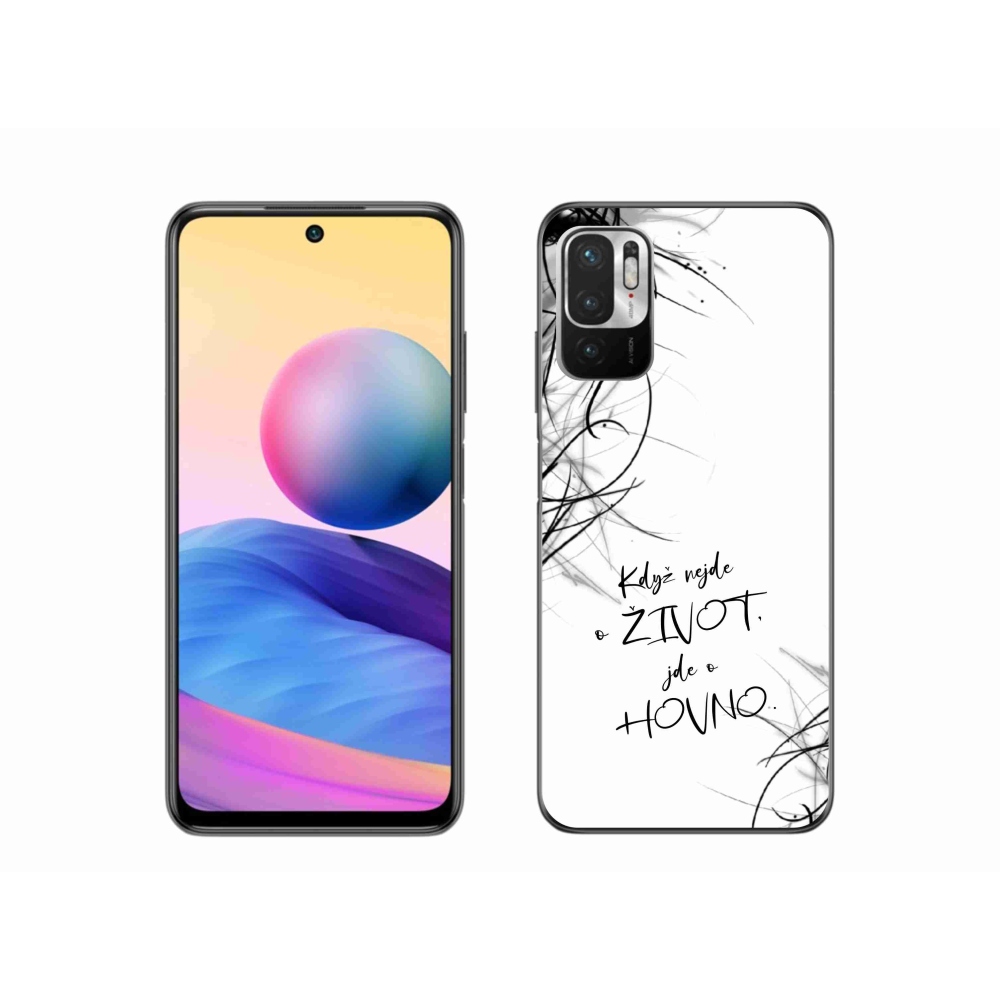 Gelový kryt mmCase na Xiaomi Redmi Note 10 5G - vtipný text 16 bílé pozadí
