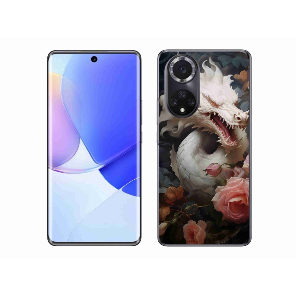 Gelový kryt mmCase na Honor 50 - bílý drak