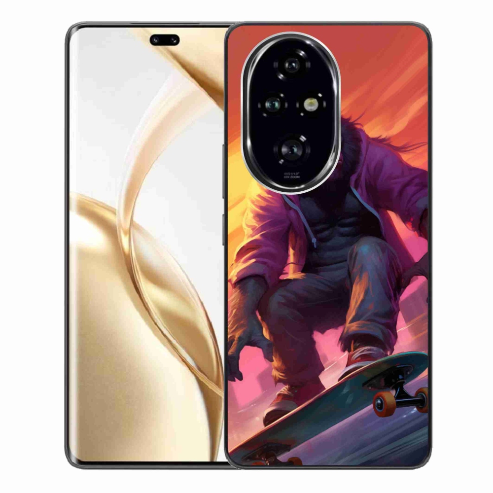 Gelový kryt mmCase na Honor 200 Pro 5G - gorila na skateboardu