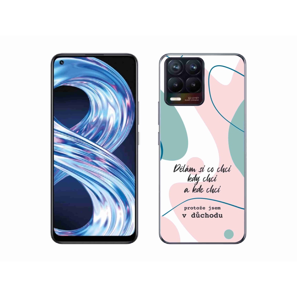 Gelový kryt mmCase na Realme 8 4G - vtipný text 10 bílé pozadí