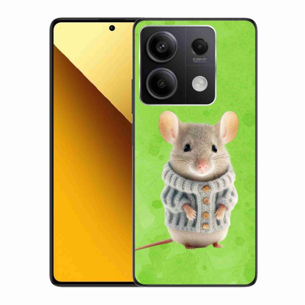 Gelový kryt mmCase na Xiaomi Redmi Note 13 5G - myška ve svetru