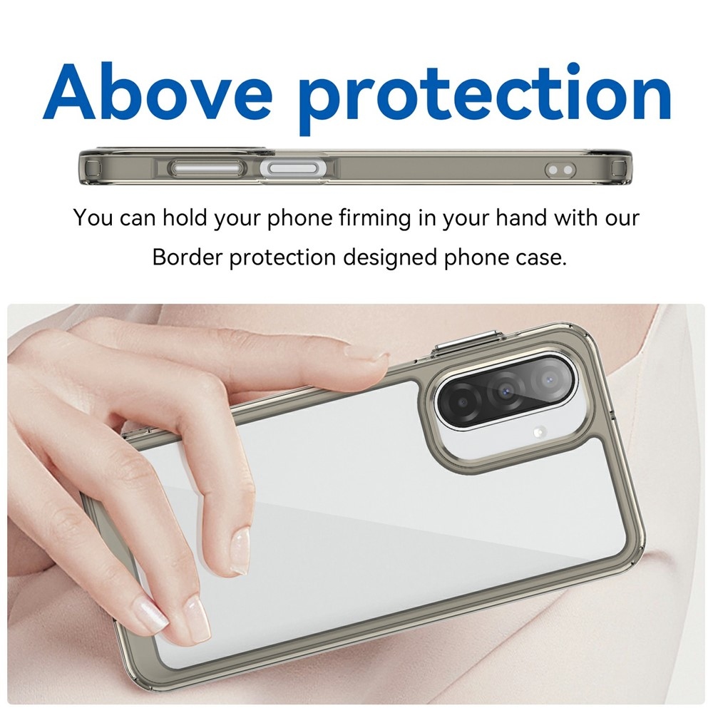 Gelový obal s pevnými zády na Samsung Galaxy A17 5G - šedý