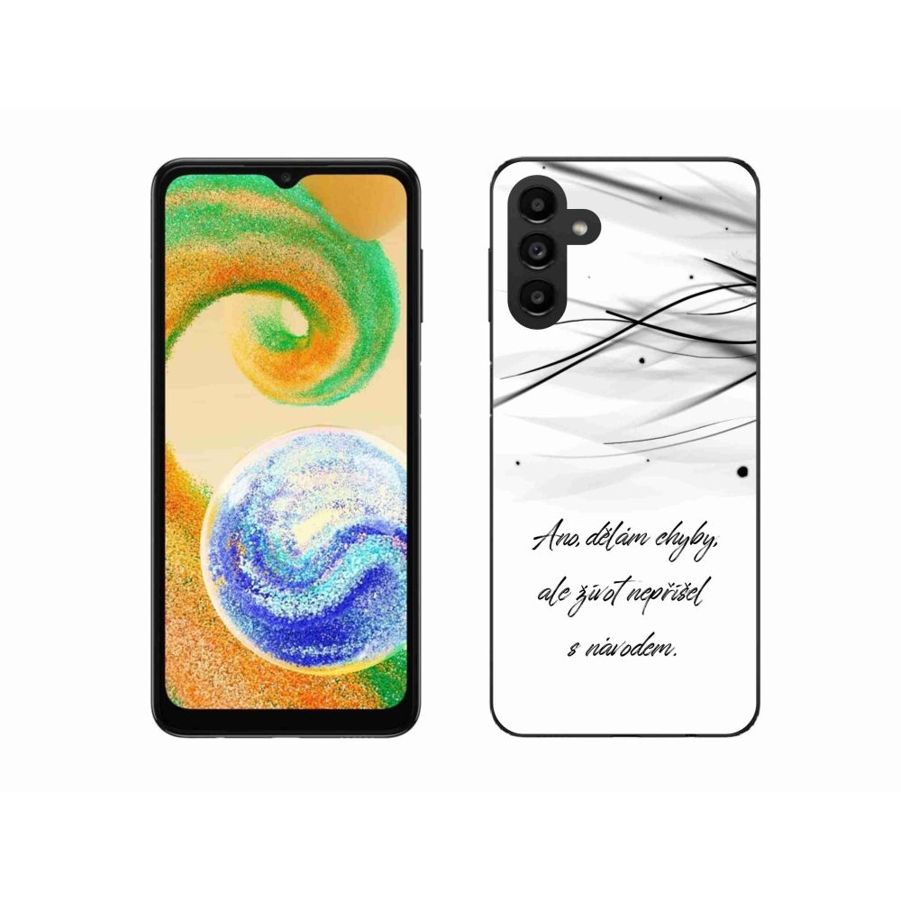 Gelový kryt mmCase na Samsung Galaxy A04s (164.7x76.7x9.1mm) - citát bílé pozadí