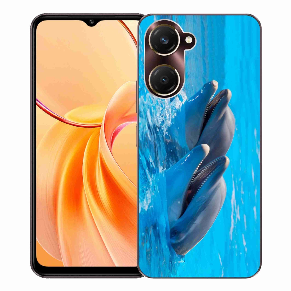 Gelový kryt mmCase na Vivo Y28s 5G - delfíni