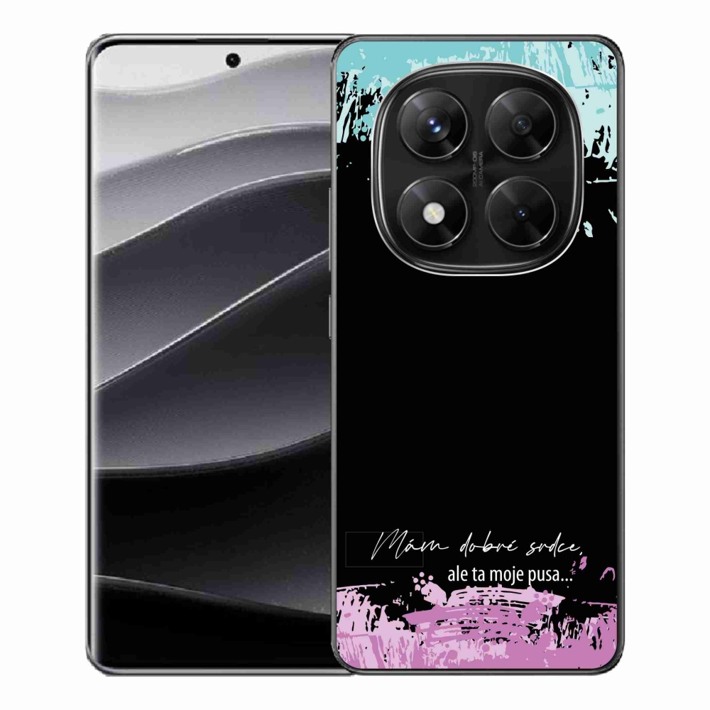 Gelový kryt mmCase na Xiaomi Redmi Note 14 Pro 5G/Poco X7 5G - vtipný text 3 černé pozadí