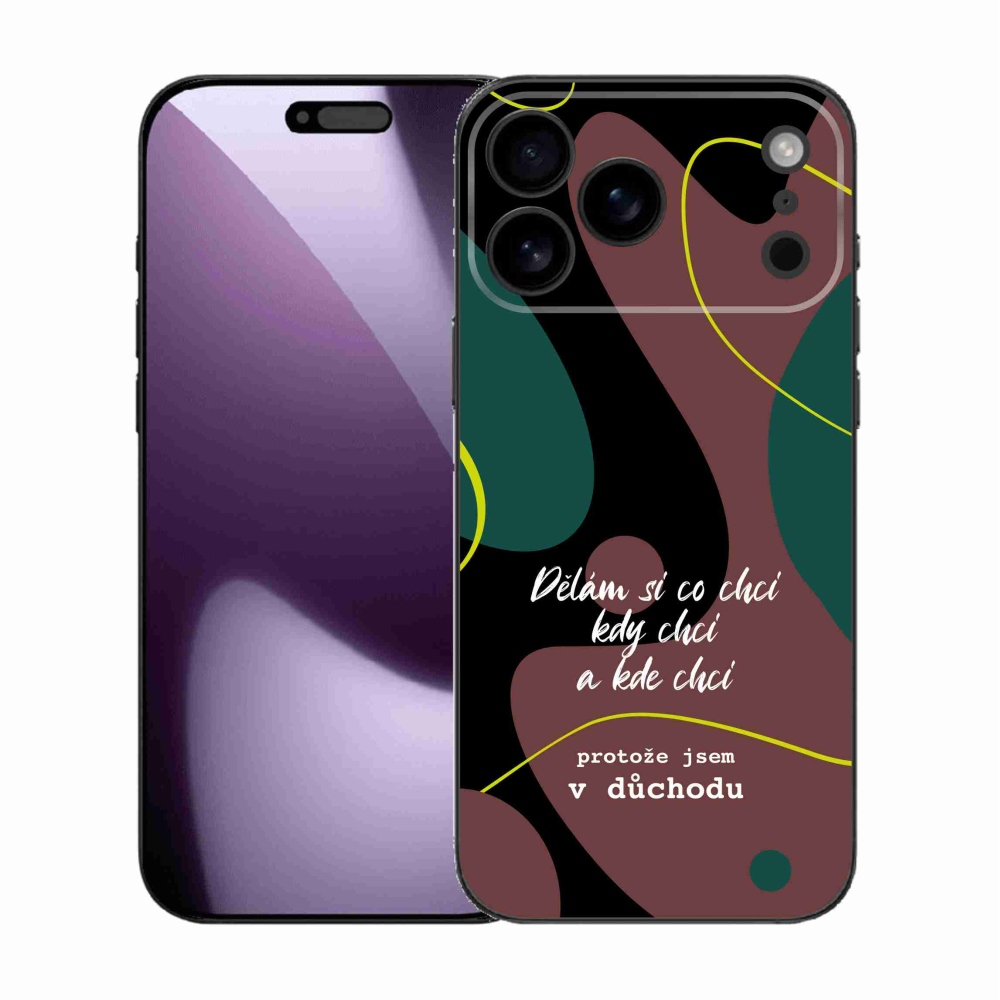 Gelový kryt mmCase na iPhone 17 Pro Max - vtipný text 10 černé pozadí