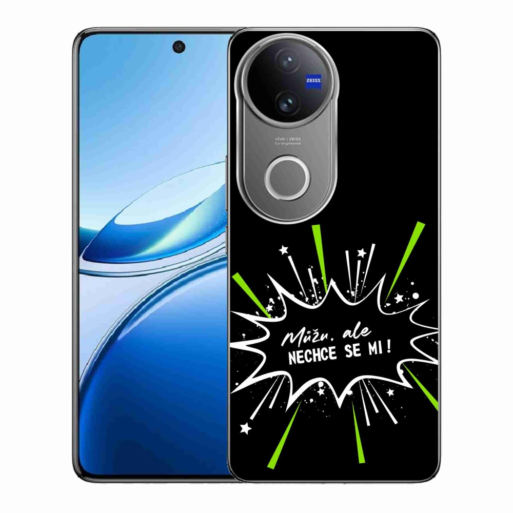 Gelový kryt mmCase na Vivo V50 5G - vtipný text 11 černé pozadí
