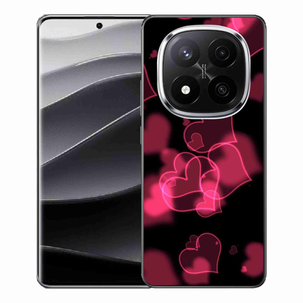 Gelový kryt mmCase na Xiaomi Redmi Note 14 Pro+ 5G - červená srdíčka