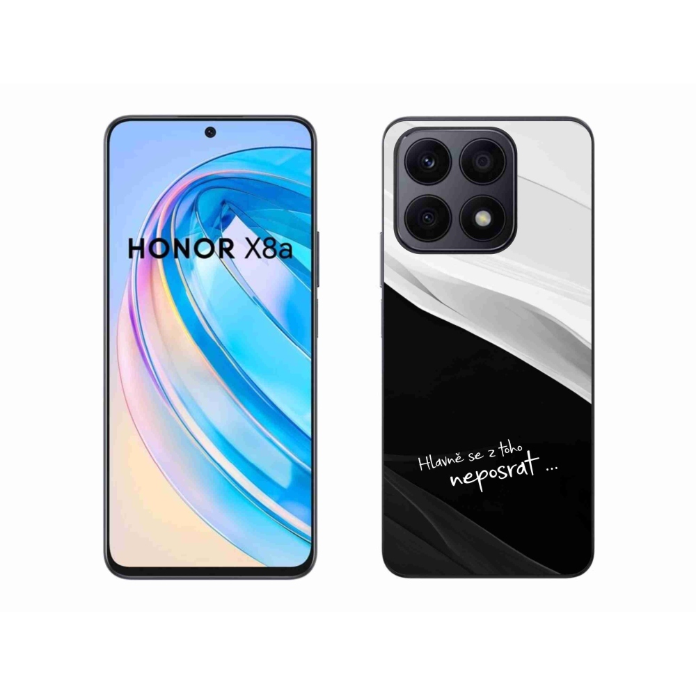 Gelový kryt mmCase na Honor X8a - vtipný text 13 černobílé pozadí