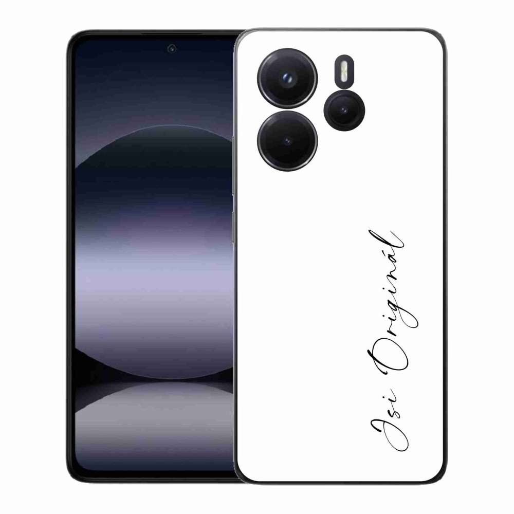 Gelový kryt mmCase na Xiaomi Redmi Note 14 - jsi originál bílé pozadí