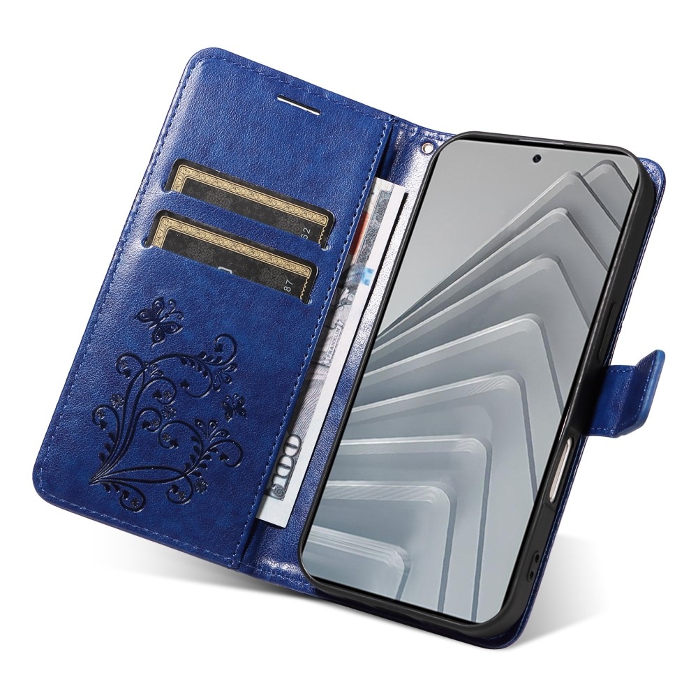 Big Butterfly knížkové pouzdro na Xiaomi Redmi Note 14 - modré