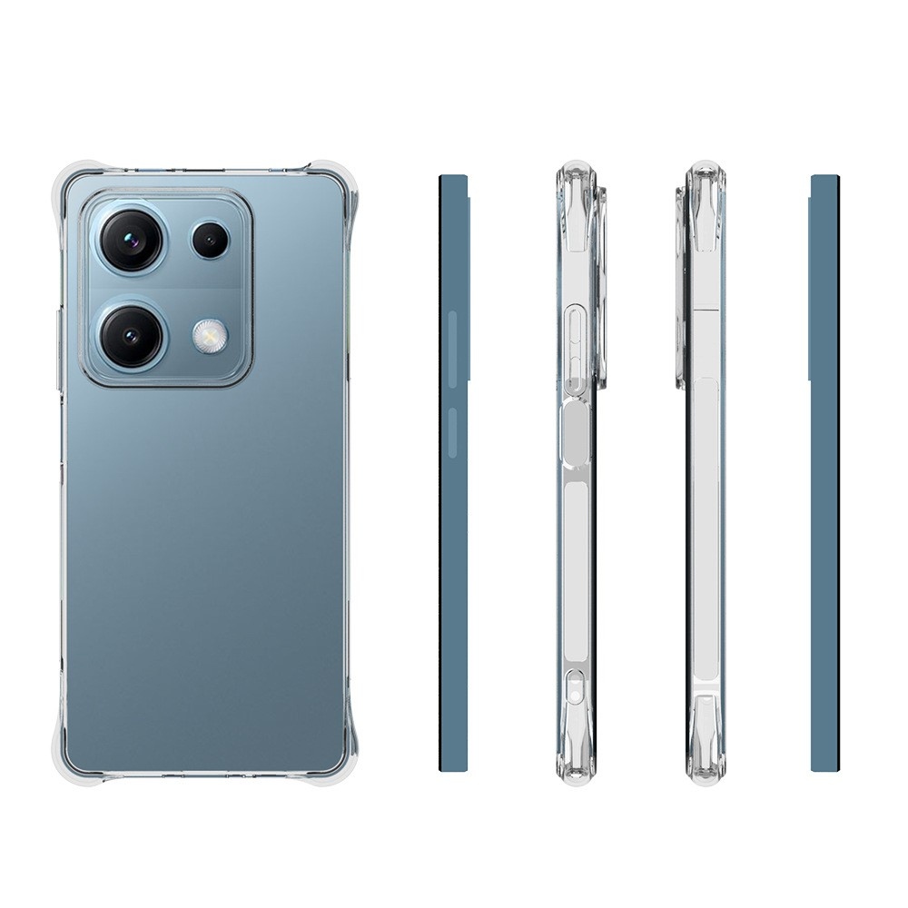 Průhledný gelový obal s vyztuženými rohy na Xiaomi Redmi Note 14S