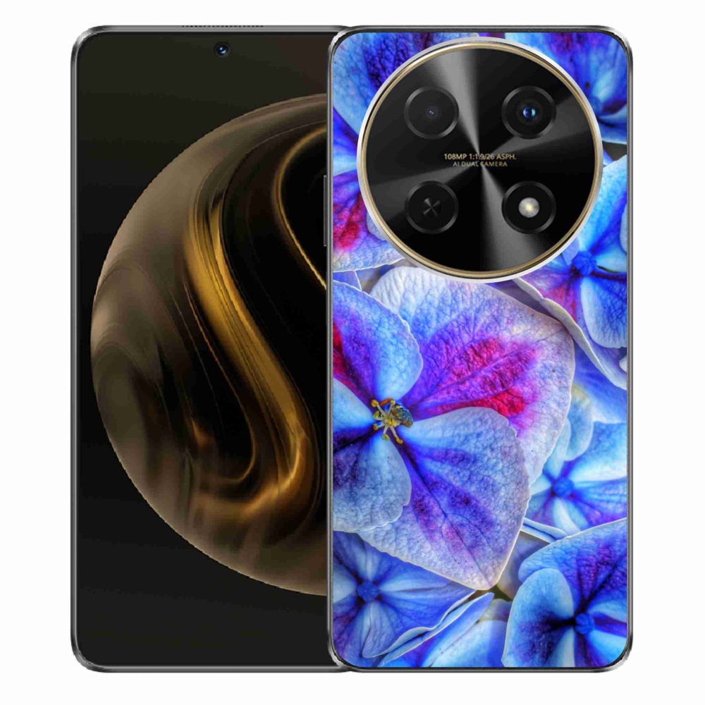 Gelový kryt mmCase na Huawei Nova 12i - modré květy 1