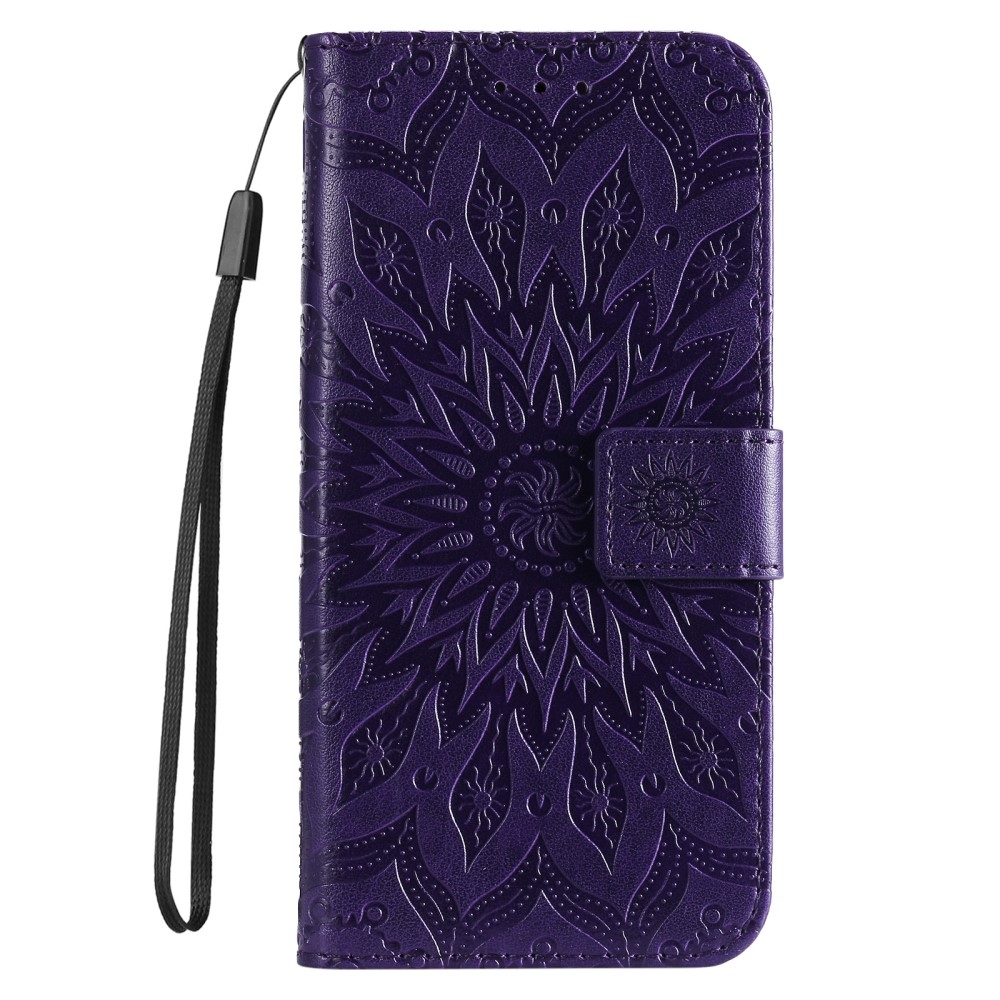 Sunflower knížkové pouzdro na iPhone 16e - tmavěfialové