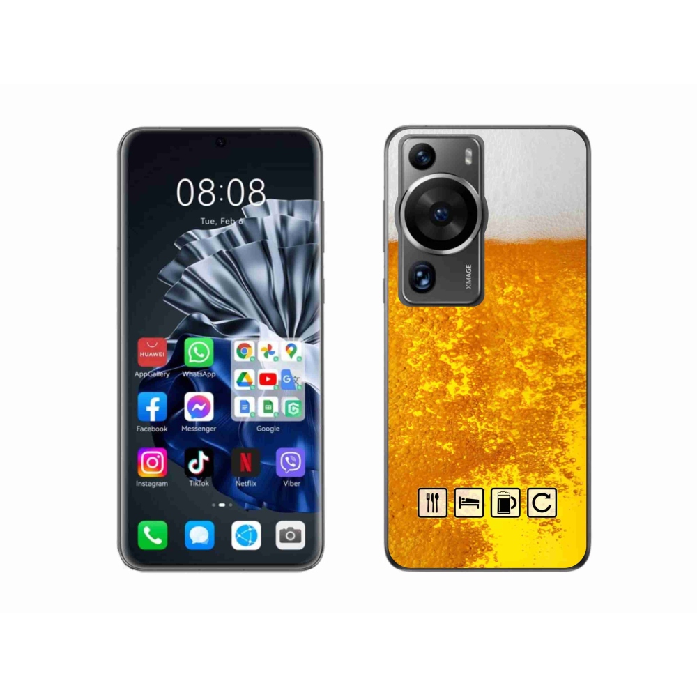Gelový kryt mmCase na Huawei P60 Pro - pivní motiv 3