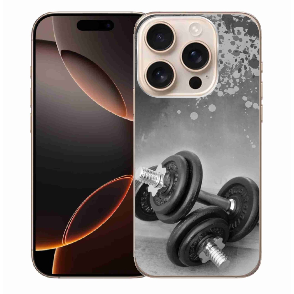 Gelový kryt mmCase na iPhone 16 Pro Max - činky 1
