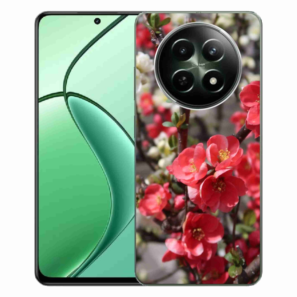 Gelový kryt mmCase na Realme 12 5G/12x 5G - červené květy