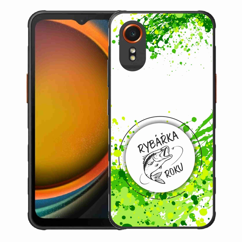 Gelový kryt mmCase na Samsung Galaxy Xcover 7 - rybářka roku bílé pozadí
