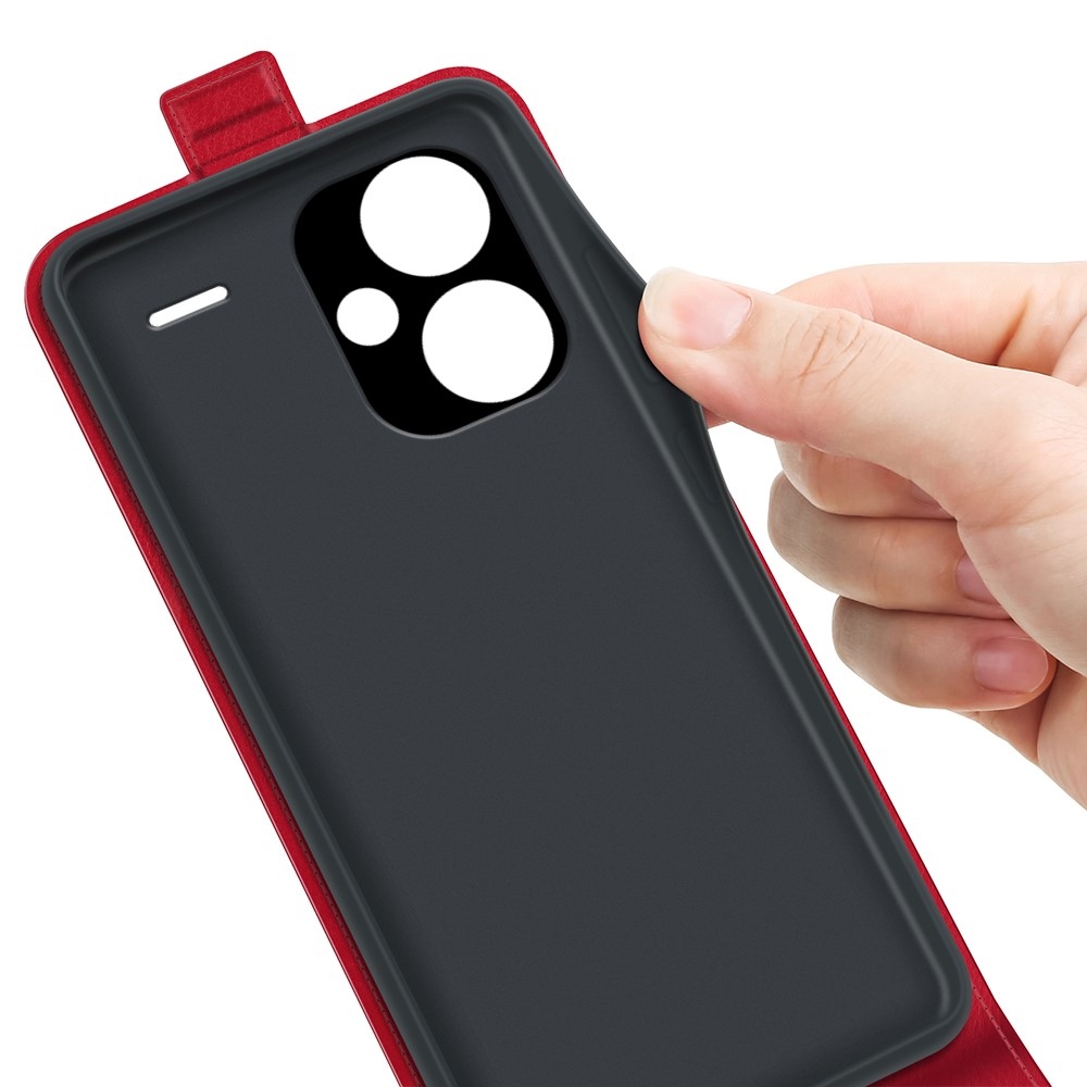 Vertical flipové pouzdro na Xiaomi Redmi Note 13 Pro+ 5G - červené