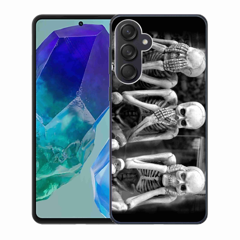 Gelový kryt mmCase na Samsung Galaxy M55 5G - kostlivci