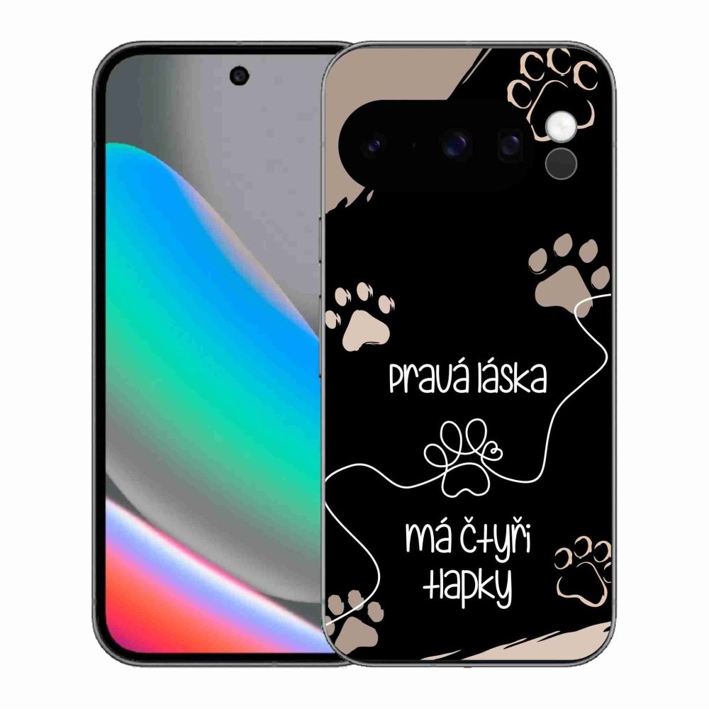 Gelový kryt mmCase na Google Pixel 10 Pro - psí motiv 1 černé pozadí