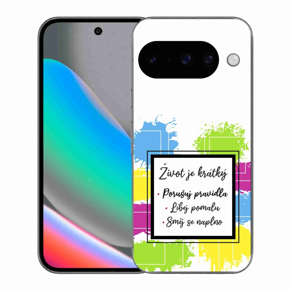 Gelový kryt mmCase na Google Pixel 10 - citát 5 bílé pozadí