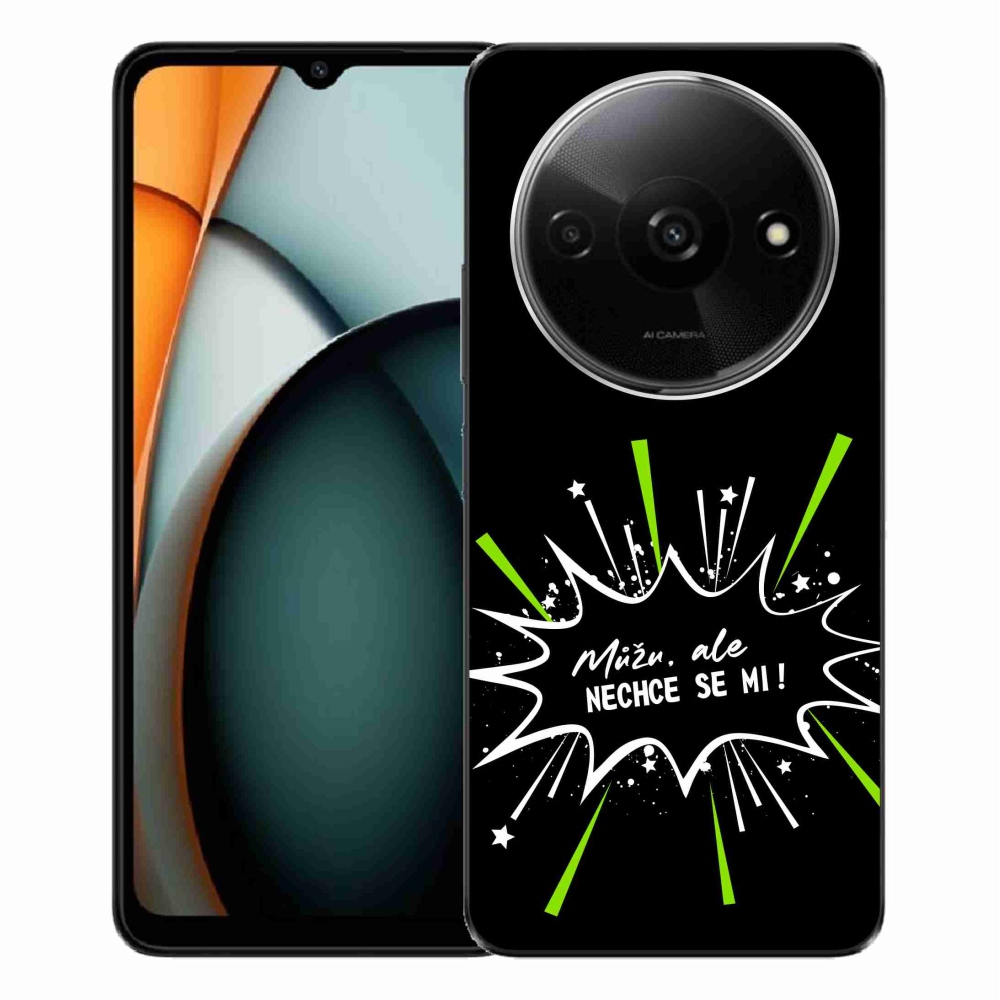 Gelový kryt mmCase na Xiaomi Redmi A3  - vtipný text 11 černé pozadí