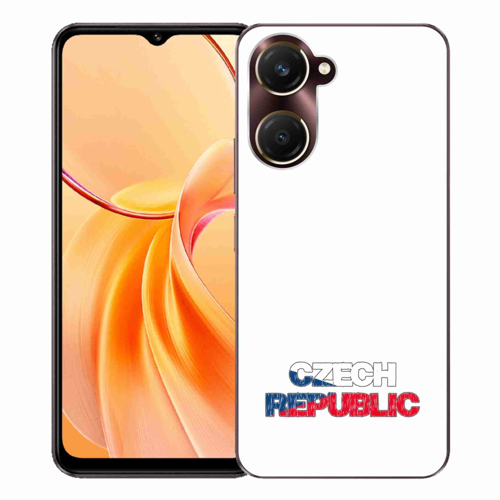 Gelový kryt mmCase na Vivo Y28s 5G - Czech Republic bílé pozadí