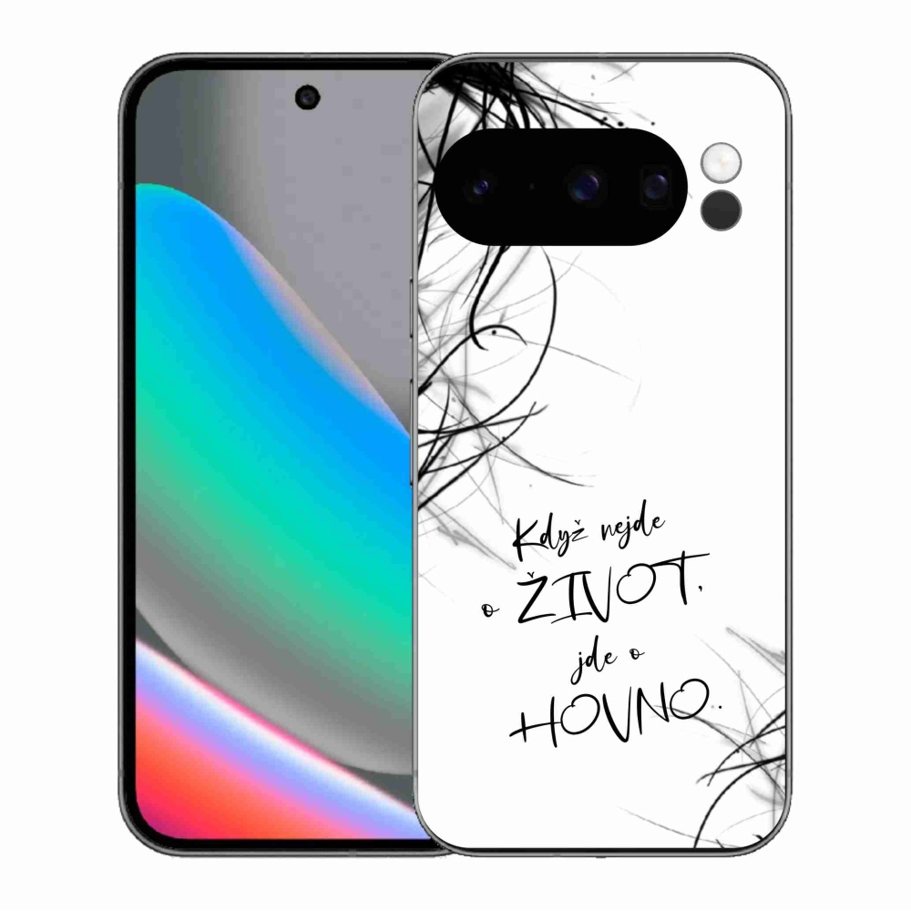 Gelový kryt mmCase na Google Pixel 10 Pro - vtipný text 16 bílé pozadí