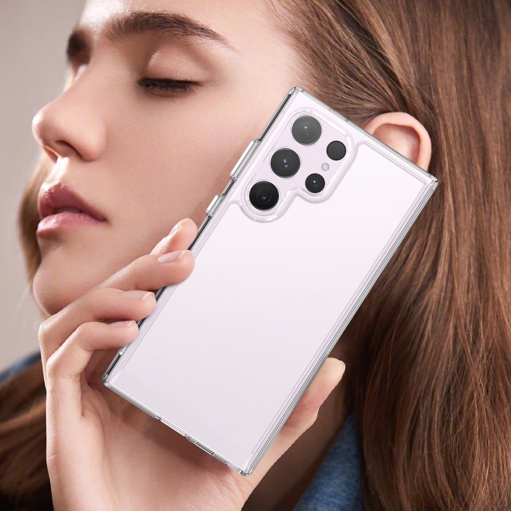 Gelový obal s pevnými zády na Samsung Galaxy S24 Ultra - průhledný