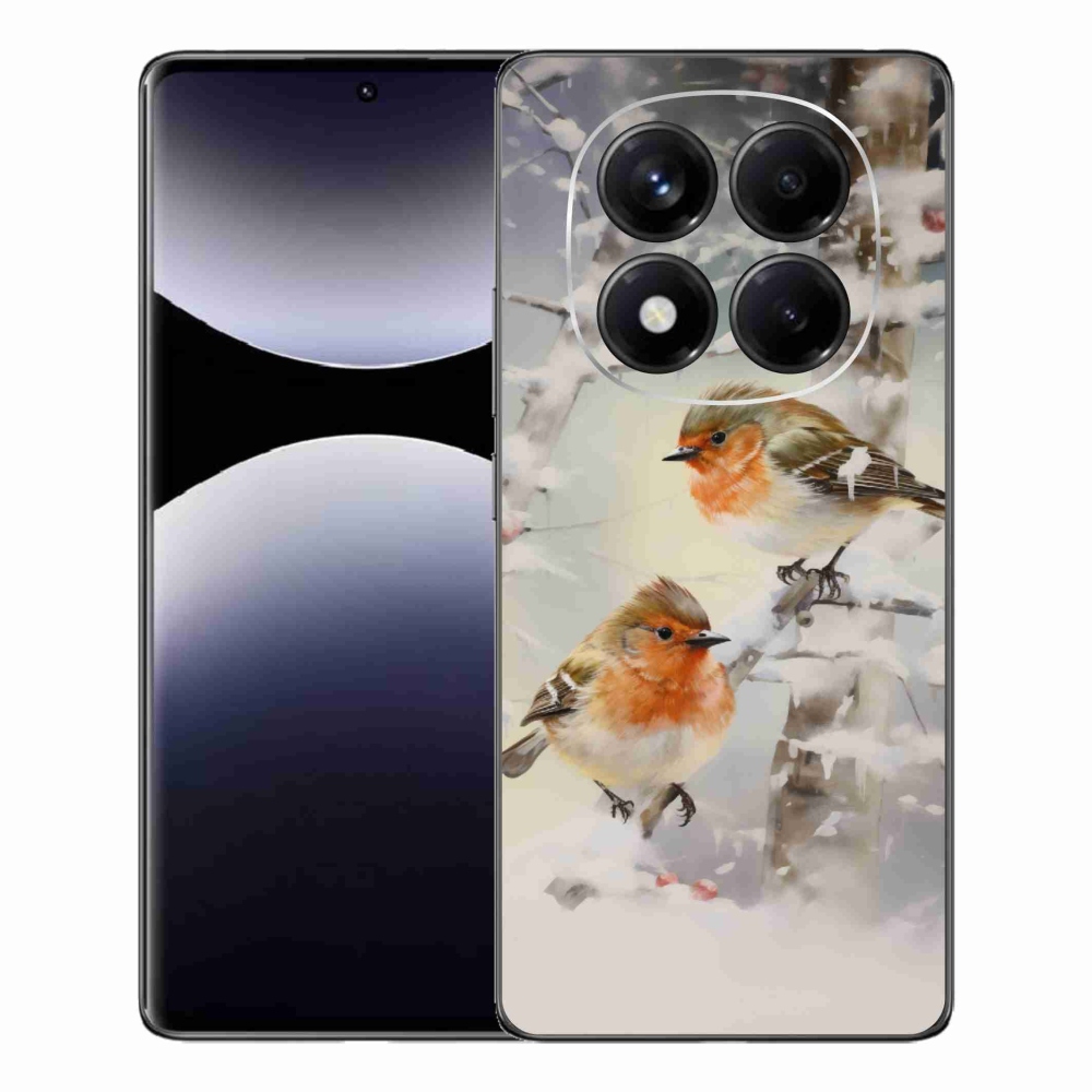 Gelový kryt mmCase na Xiaomi Redmi Note 14 Pro - ptáčci v zimě