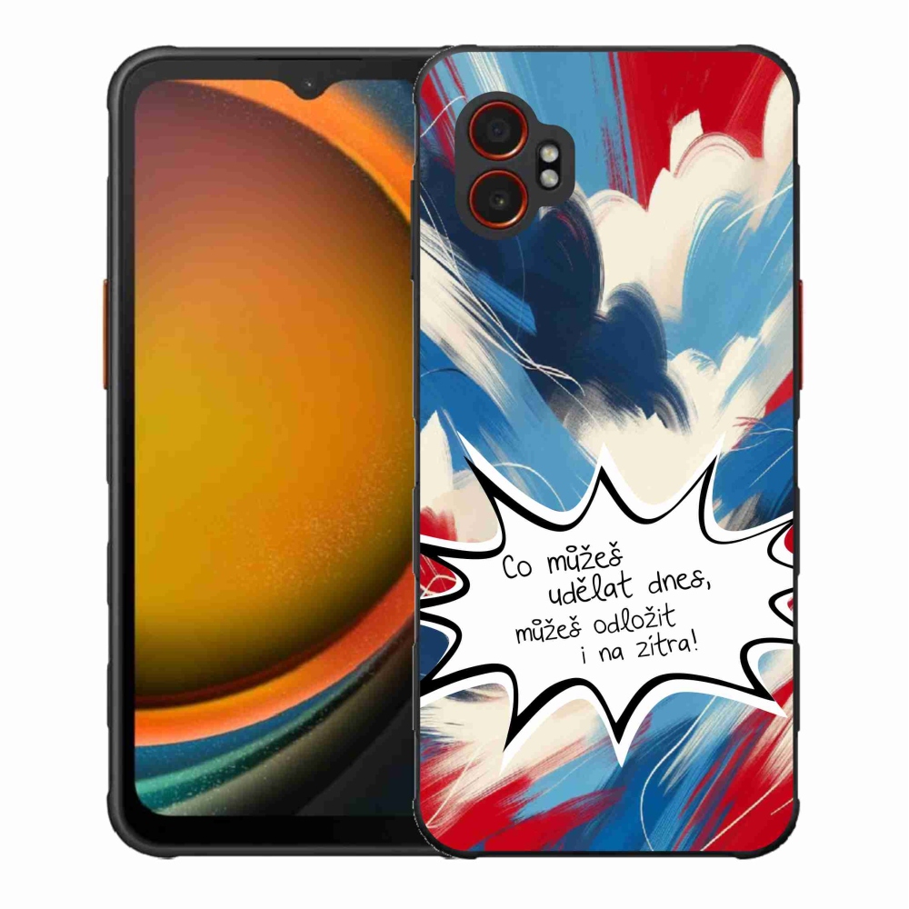 Gelový kryt mmCase na Samsung Galaxy Xcover 7 Pro - vtipný text 9 bílé pozadí