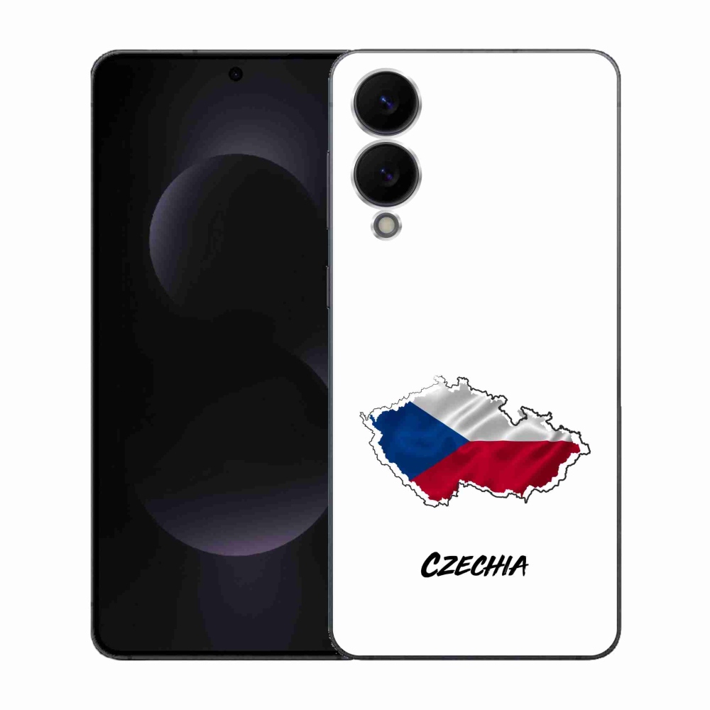 Gelový kryt mmCase na Samsung Galaxy S25 Edge - Czechia bílé pozadí