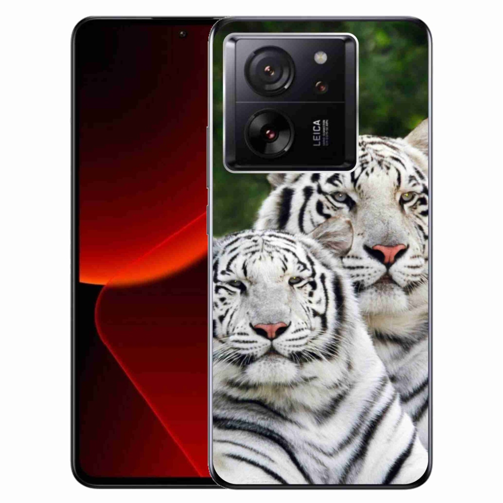 Gelový obal mmCase na Xiaomi 13T/13T Pro - bílí tygři