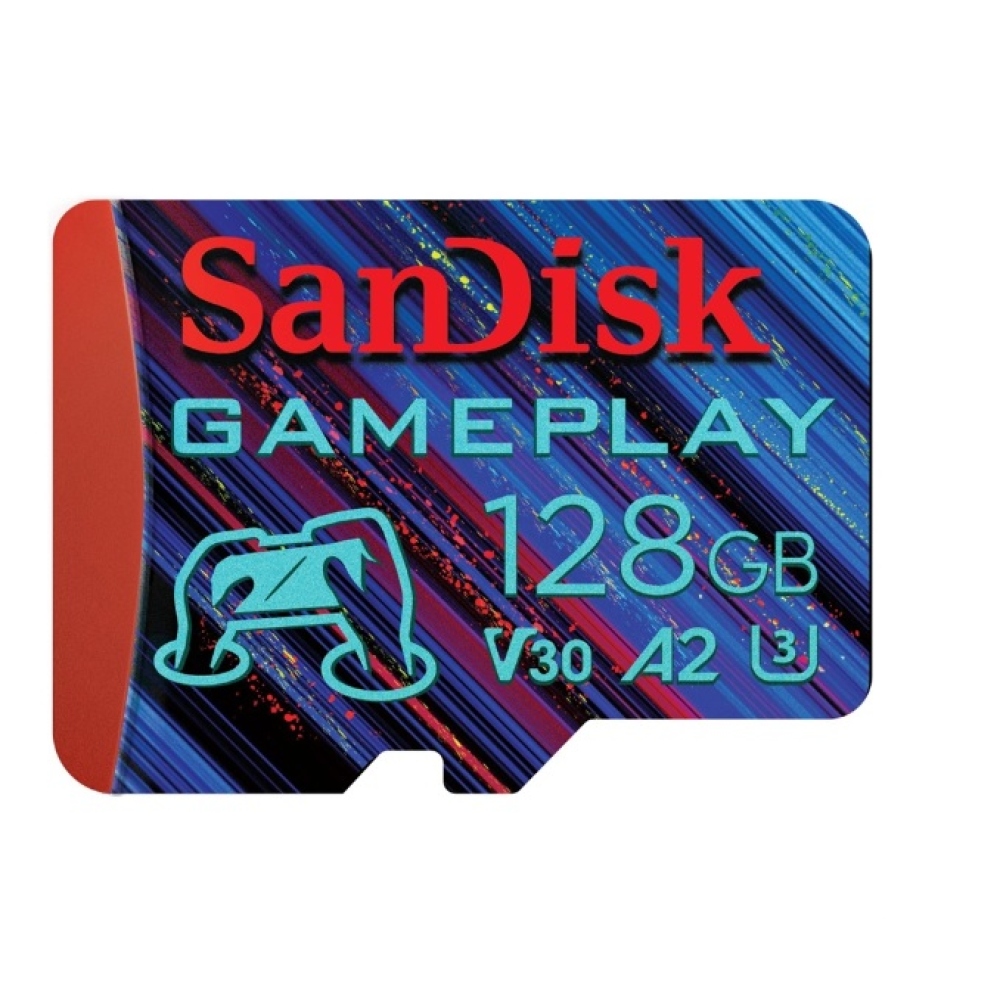 Paměťová karta SanDisk GamePlay microSDXC UHS-I Card, 128 GB Gaming microSDXC, 190 MB/s (čtení), 130 MB/s (zápis)