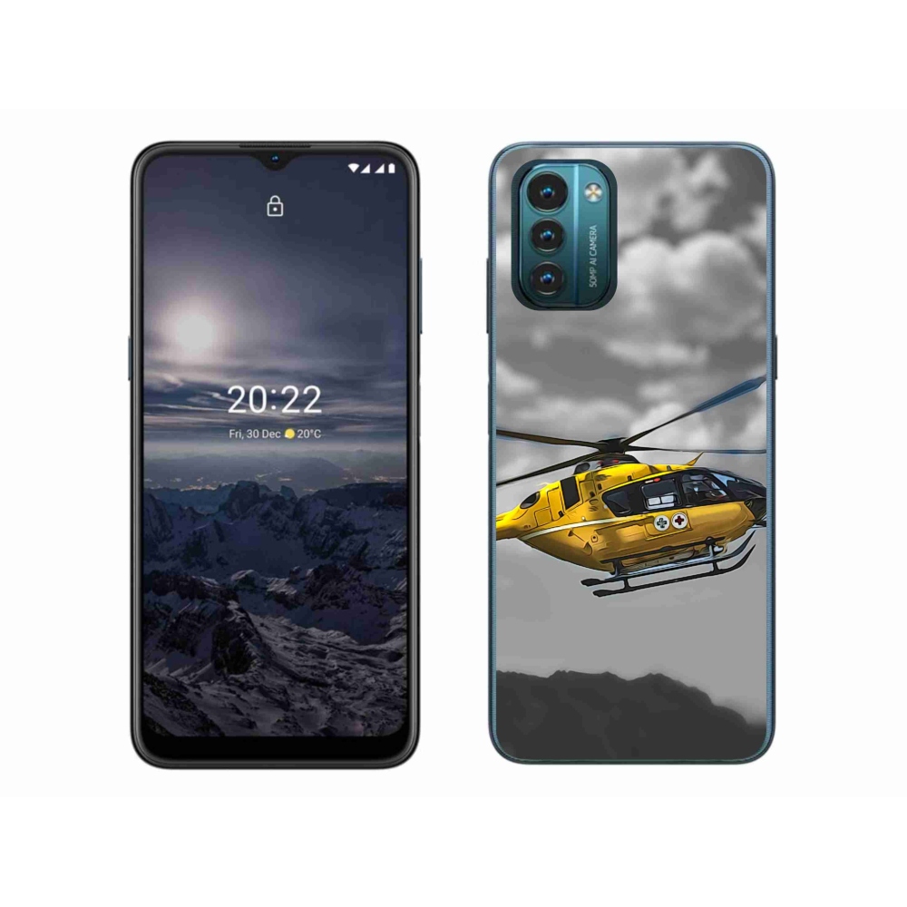 Gelový kryt mmCase na Nokia G11/G21 - žlutá helikoptéra
