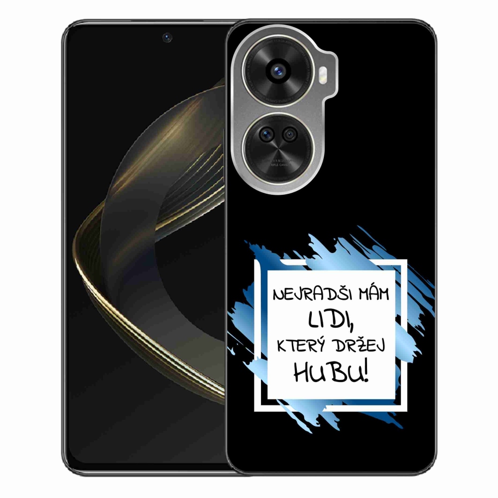 Gelový kryt mmCase na Huawei Nova 12 SE - vtipný text 7 bíločerné pozadí