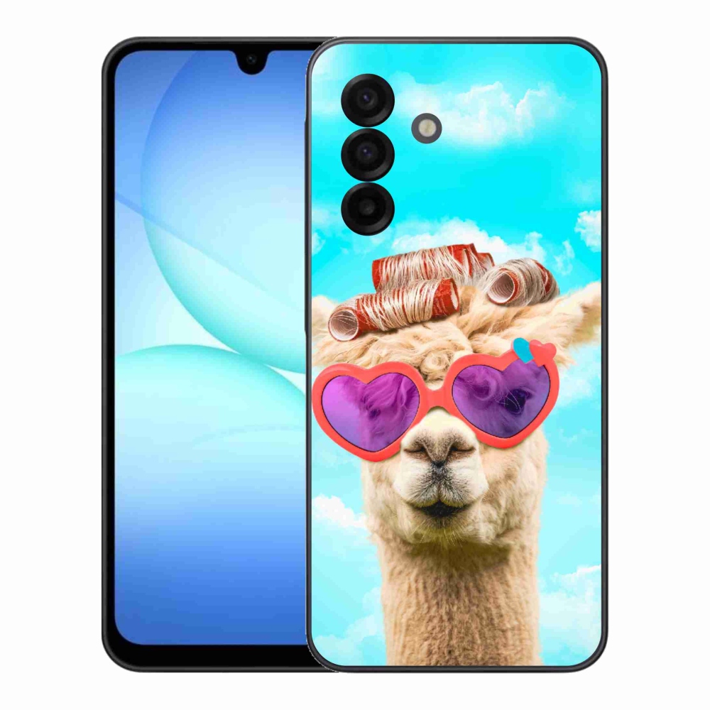 Gelový kryt mmCase na Samsung Galaxy A17 5G - lama s brýlemi