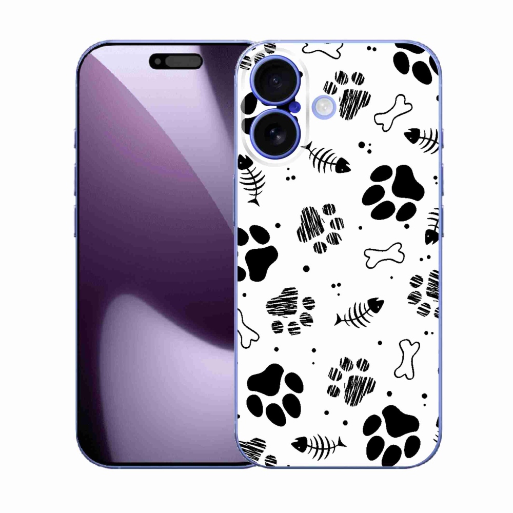 Gelový kryt mmCase na iPhone 17 - psí tlapky 1