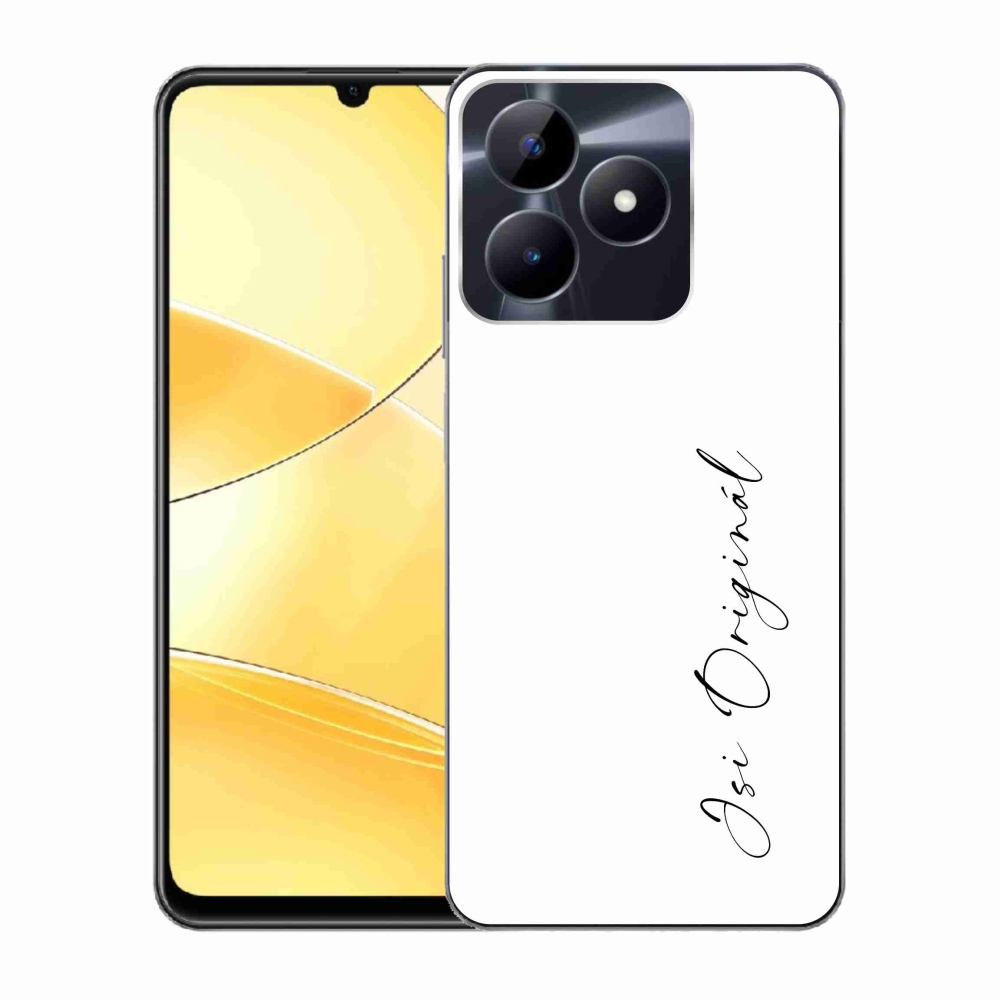 Gelový kryt mmCase na Realme C51/C53 - jsi originál bílé pozadí